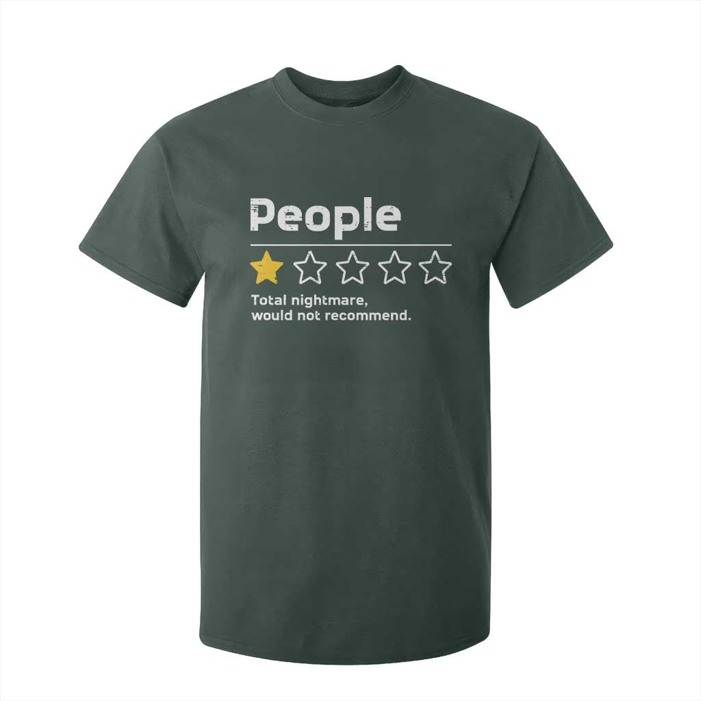 People 1 Star Total Nightmare Would Not Recommend T Shirt For Kid Funny Sarcastic