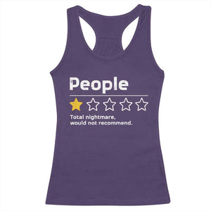 People 1 Star Total Nightmare Would Not Recommend Racerback Tank Top Funny Sarcastic