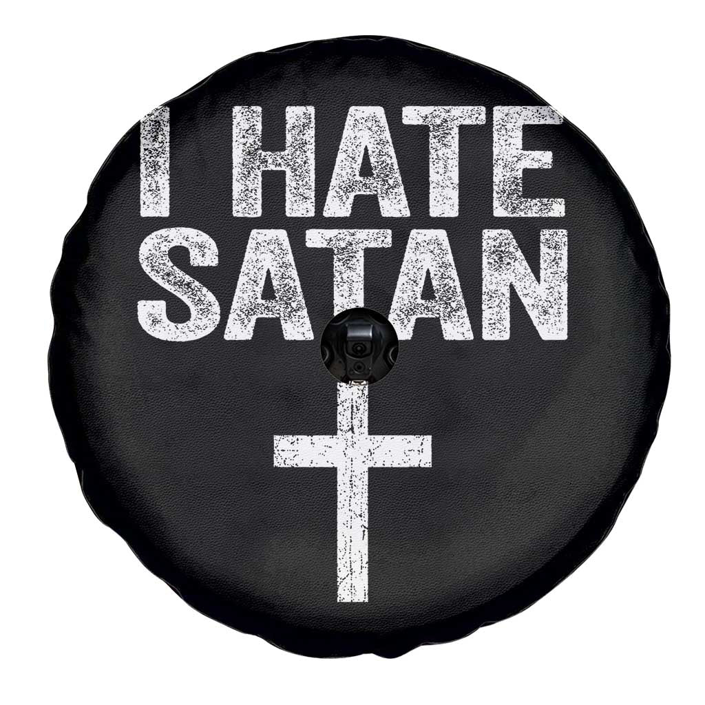 I Hate Satan Spare Tire Cover Funny Christian Jesus Cross