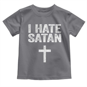 I Hate Satan Toddler T Shirt Funny Christian Jesus Cross