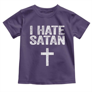 I Hate Satan Toddler T Shirt Funny Christian Jesus Cross
