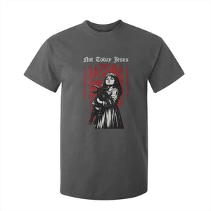 Not Today Jesus Gothic Dark Art Creepy Halloween T Shirt For Kid