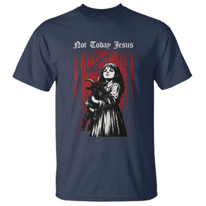 Not Today Jesus Gothic Dark Art Creepy Halloween T Shirt