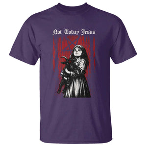 Not Today Jesus Gothic Dark Art Creepy Halloween T Shirt