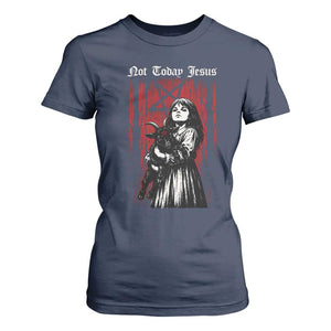 Not Today Jesus Gothic Dark Art Creepy Halloween T Shirt For Women