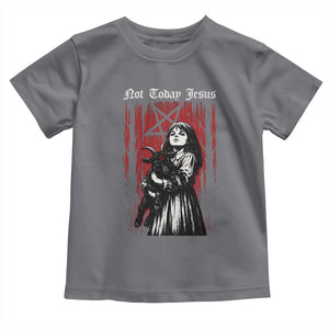Not Today Jesus Gothic Dark Art Creepy Halloween Toddler T Shirt