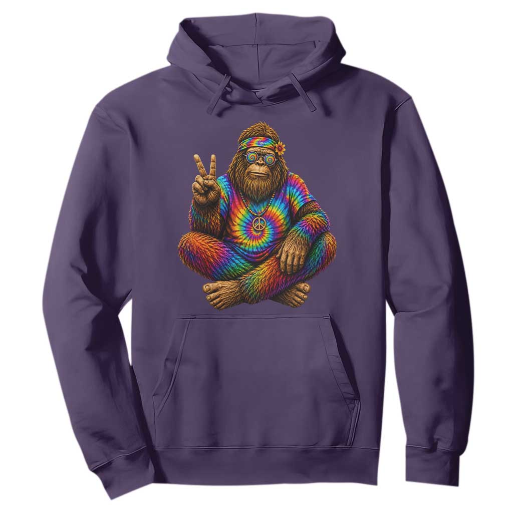 Hippie Bigfoot Peace Sign Tie Dye Sasquatch Hoodie