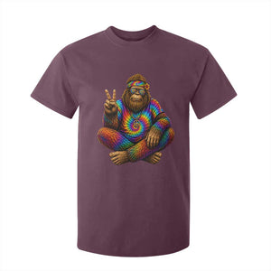 Hippie Bigfoot Peace Sign Tie Dye Sasquatch T Shirt For Kid