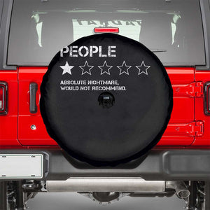 People 1 Star Absolute Nightmare Would Not Recommend Spare Tire Cover Funny Bold Text