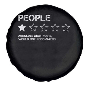 People 1 Star Absolute Nightmare Would Not Recommend Spare Tire Cover Funny Bold Text