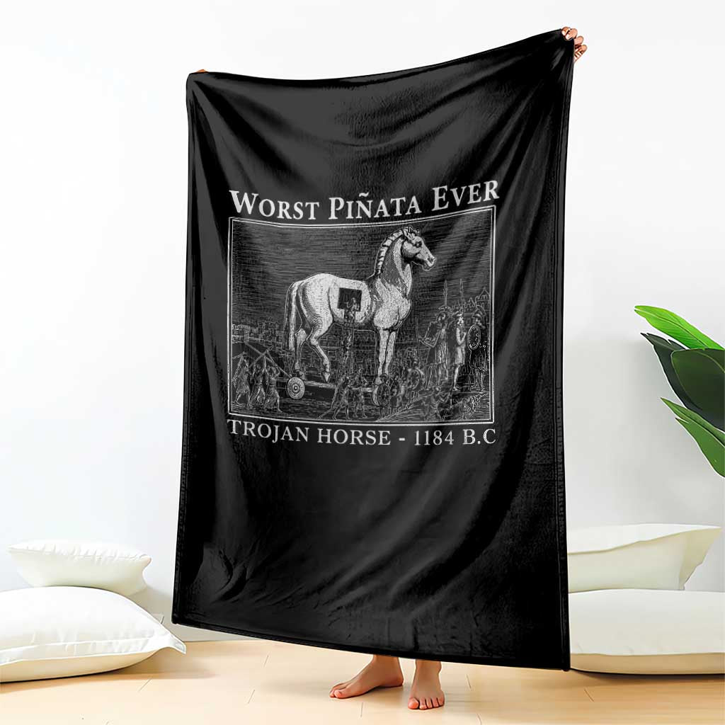 Worst Pinata Ever Trojan Horse Throw Blanket Funny Greek Mythology History