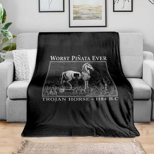 Worst Pinata Ever Trojan Horse Throw Blanket Funny Greek Mythology History