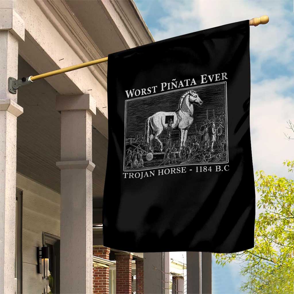 Worst Pinata Ever Trojan Horse Garden Flag Funny Greek Mythology History