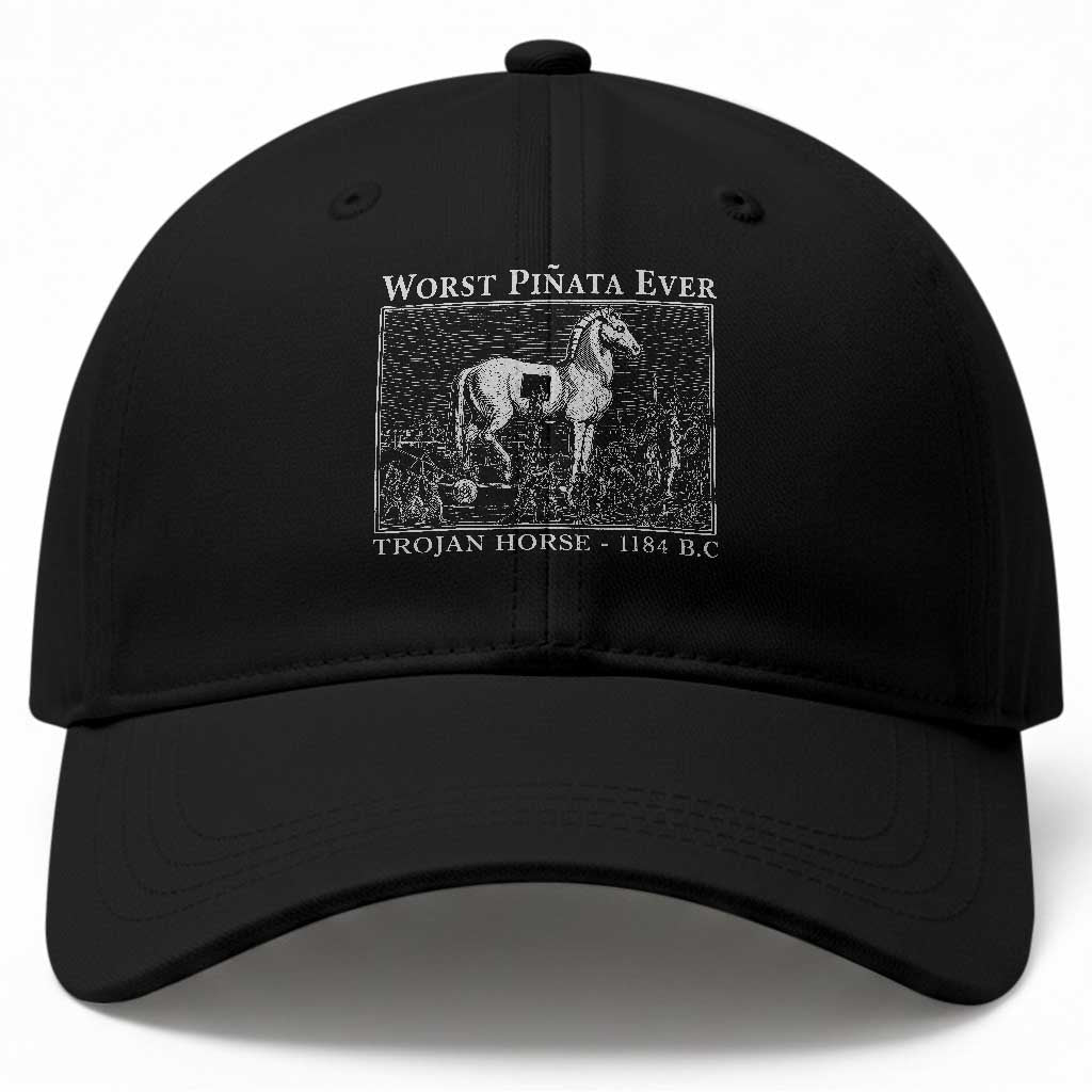 Worst Pinata Ever Trojan Horse Baseball Cap Funny Greek Mythology History TS11 Print Your Wear