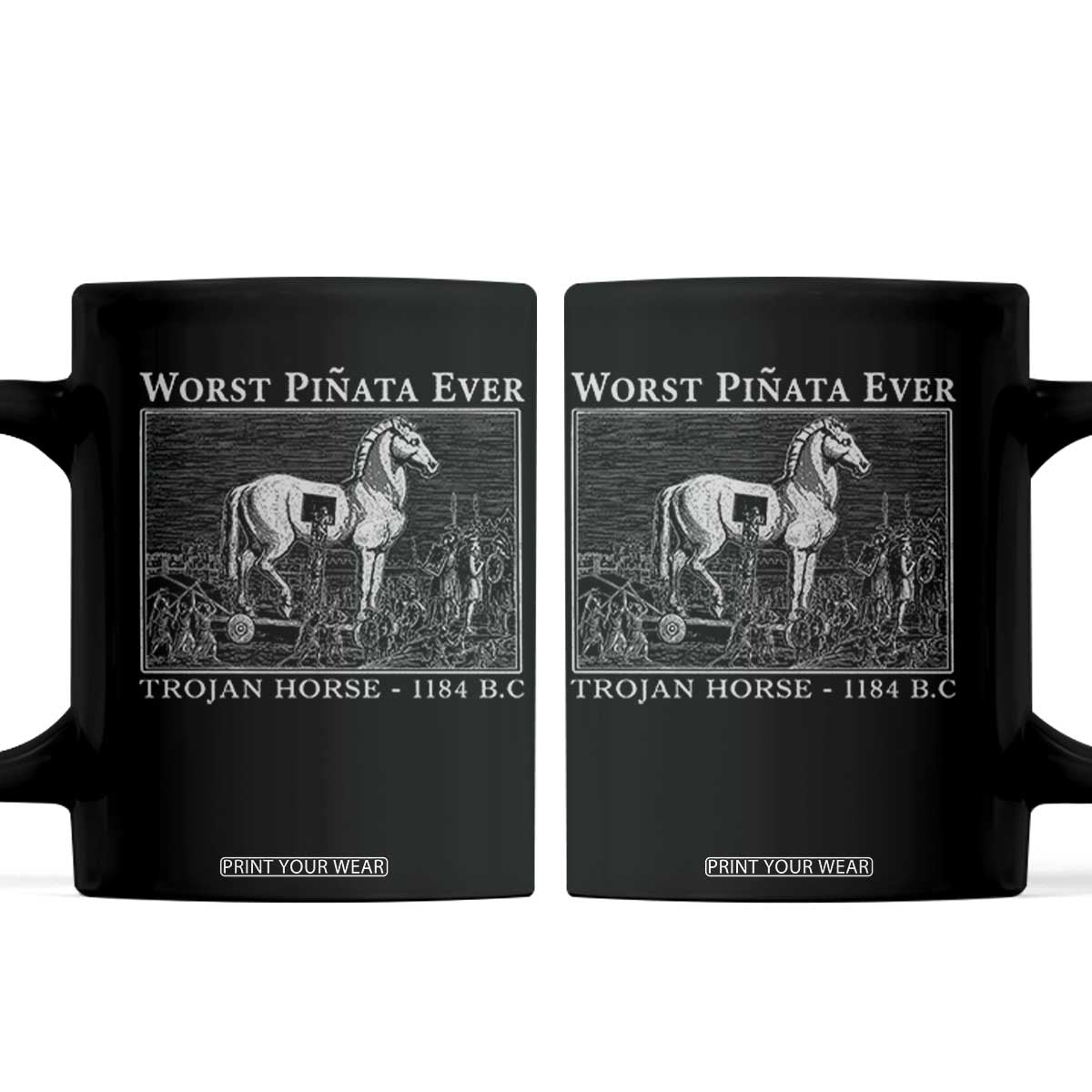 Worst Pinata Ever Trojan Horse Coffee Mug Funny Greek Mythology History