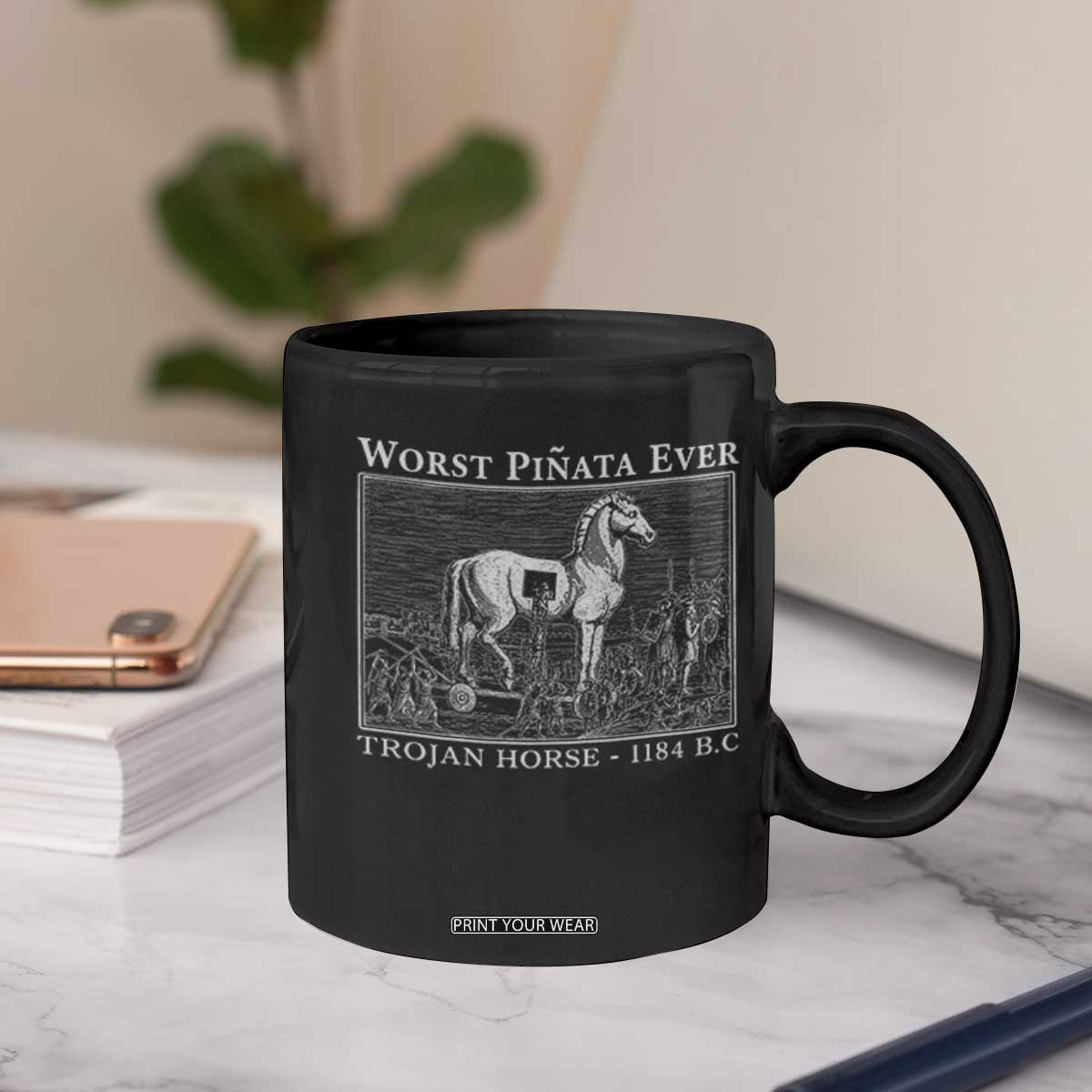 Worst Pinata Ever Trojan Horse Coffee Mug Funny Greek Mythology History