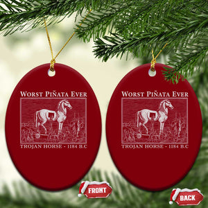 Worst Pinata Ever Trojan Horse Ceramic Ornament Funny Greek Mythology History