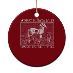 Worst Pinata Ever Trojan Horse Ceramic Ornament Funny Greek Mythology History