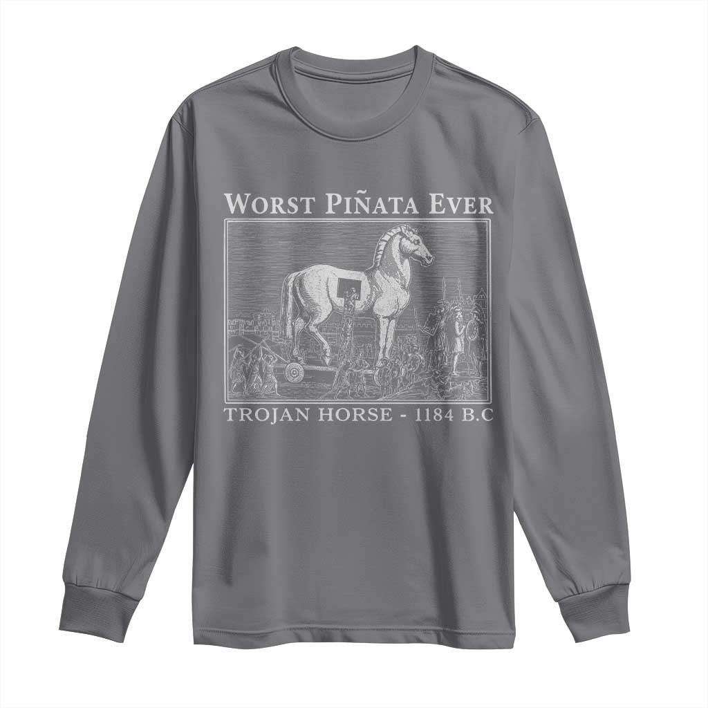 Worst Pinata Ever Trojan Horse Long Sleeve Shirt Funny Greek Mythology History