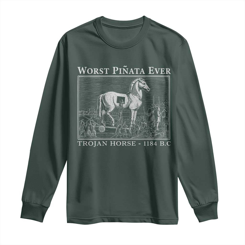 Worst Pinata Ever Trojan Horse Long Sleeve Shirt Funny Greek Mythology History