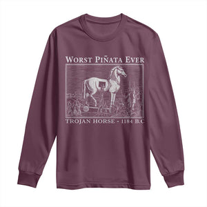 Worst Pinata Ever Trojan Horse Long Sleeve Shirt Funny Greek Mythology History