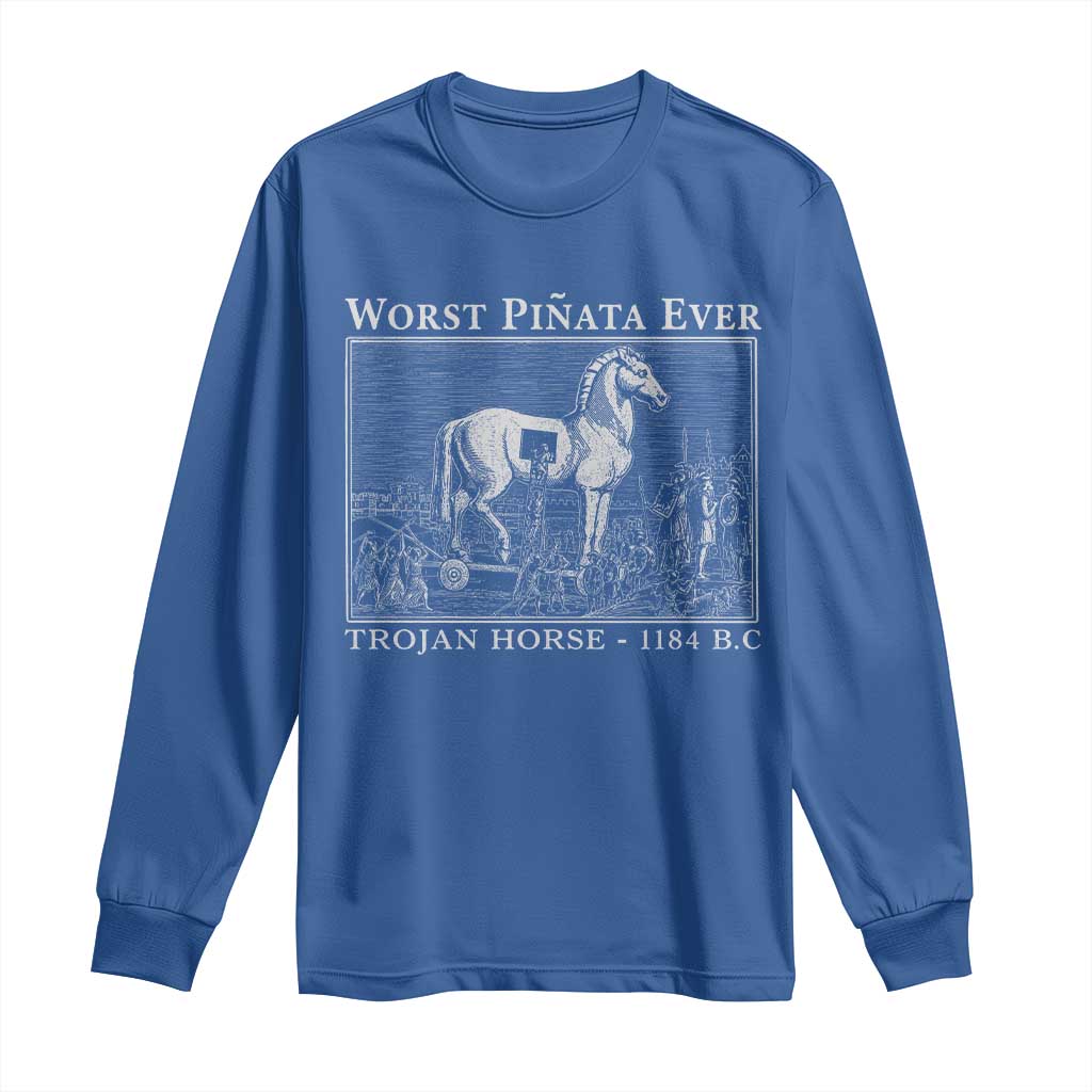 Worst Pinata Ever Trojan Horse Long Sleeve Shirt Funny Greek Mythology History