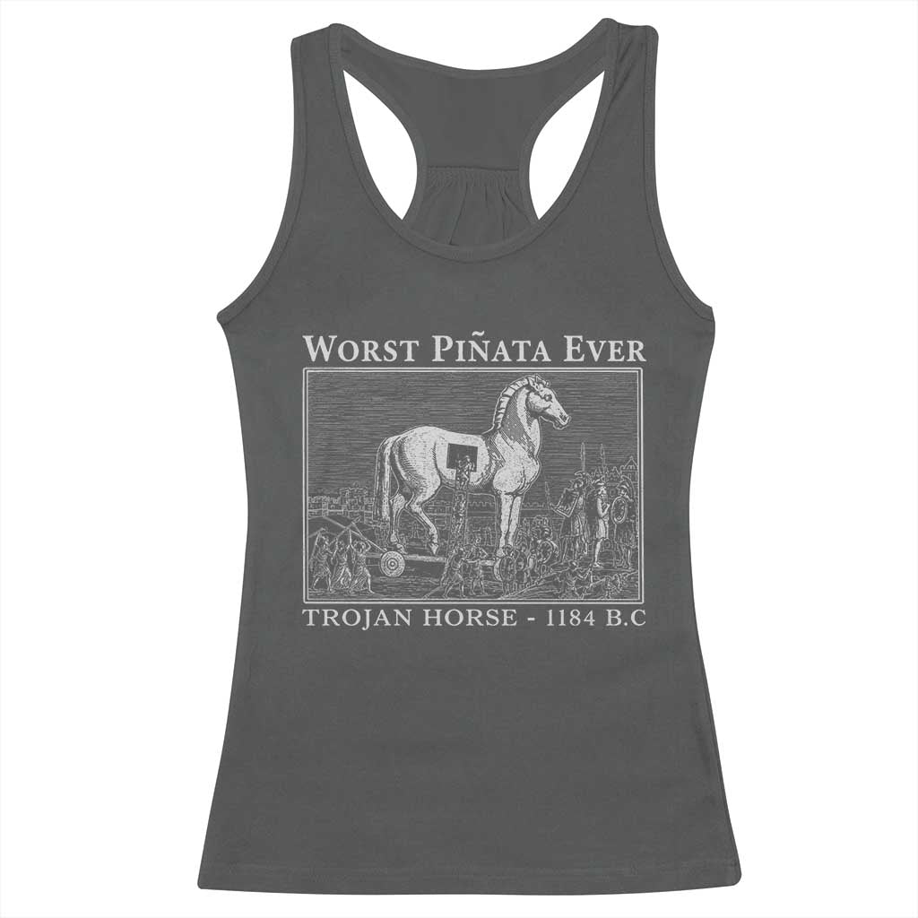 Worst Pinata Ever Trojan Horse Racerback Tank Top Funny Greek Mythology History