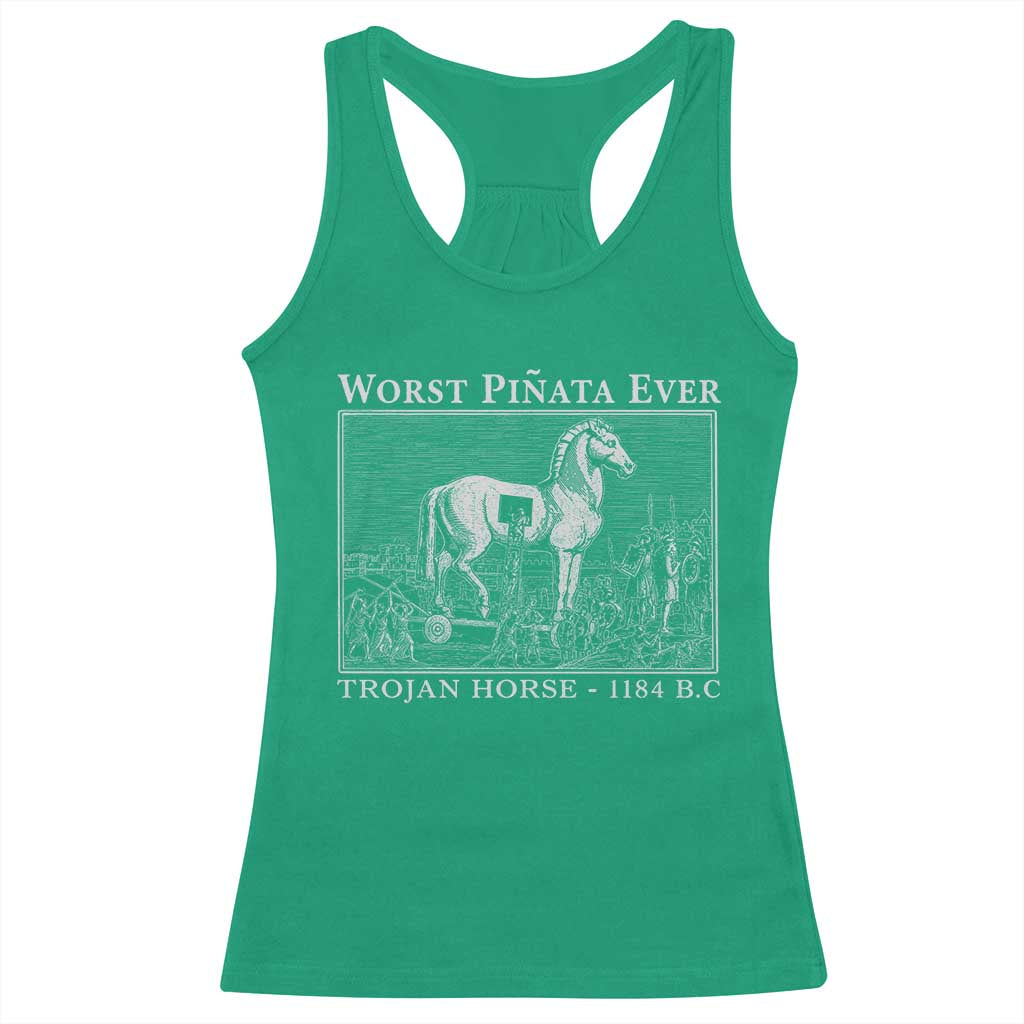 Worst Pinata Ever Trojan Horse Racerback Tank Top Funny Greek Mythology History