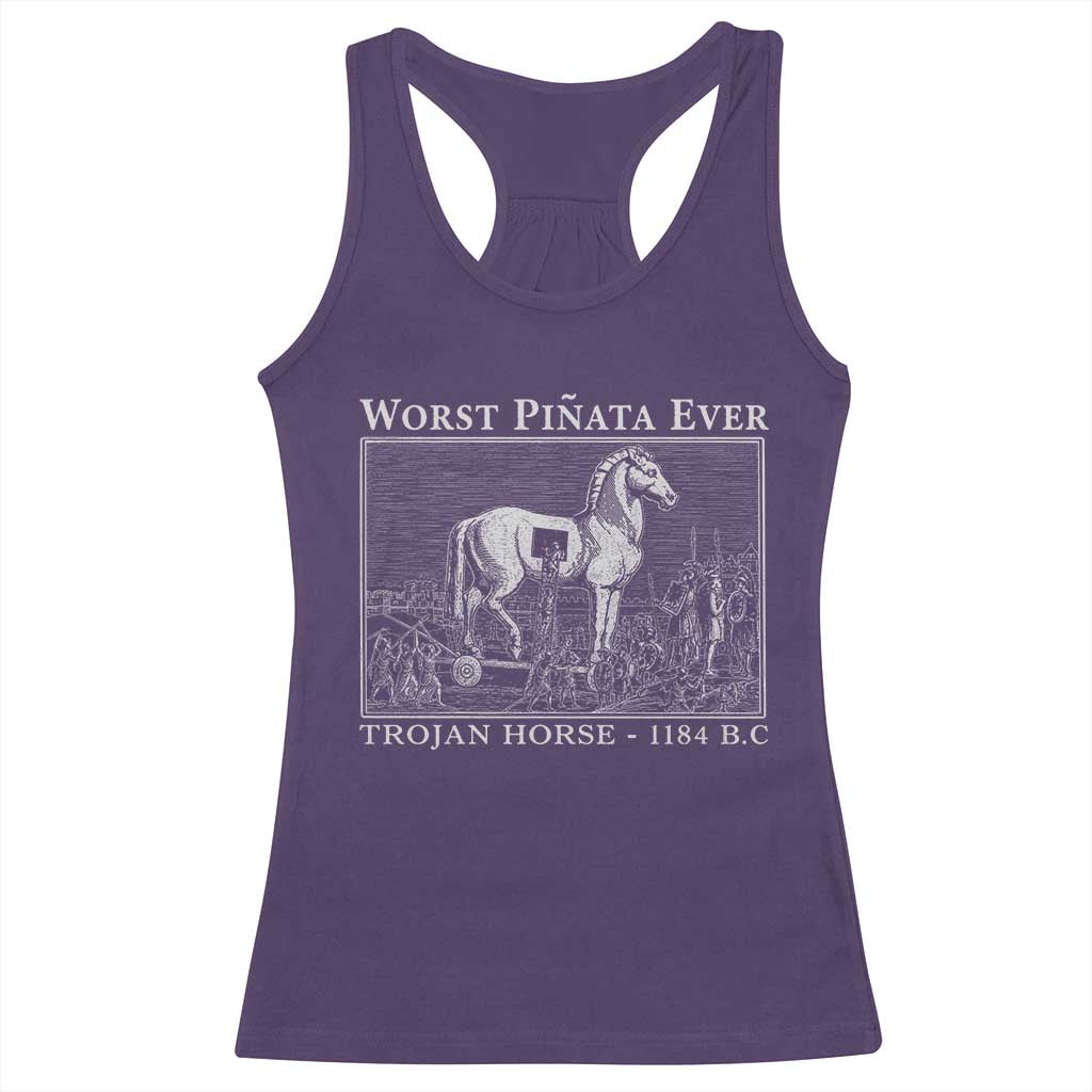 Worst Pinata Ever Trojan Horse Racerback Tank Top Funny Greek Mythology History