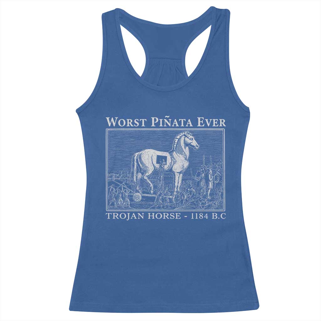 Worst Pinata Ever Trojan Horse Racerback Tank Top Funny Greek Mythology History