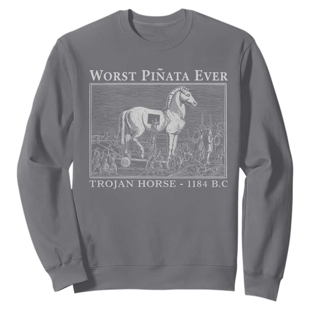 Worst Pinata Ever Trojan Horse Sweatshirt Funny Greek Mythology History