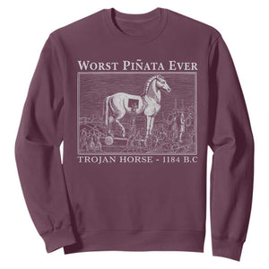 Worst Pinata Ever Trojan Horse Sweatshirt Funny Greek Mythology History