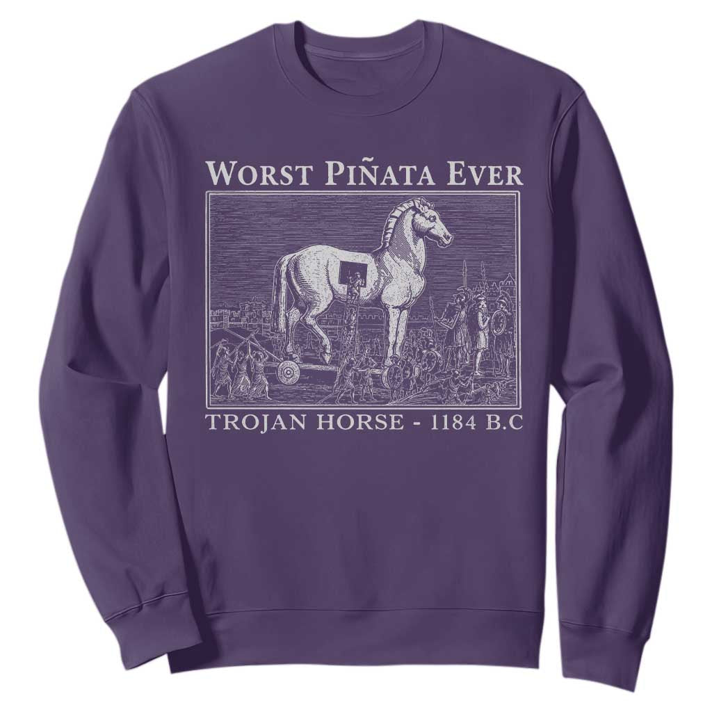 Worst Pinata Ever Trojan Horse Sweatshirt Funny Greek Mythology History