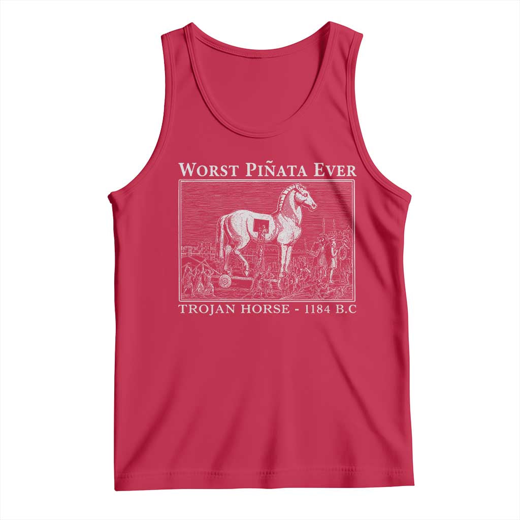 Worst Pinata Ever Trojan Horse Tank Top Funny Greek Mythology History