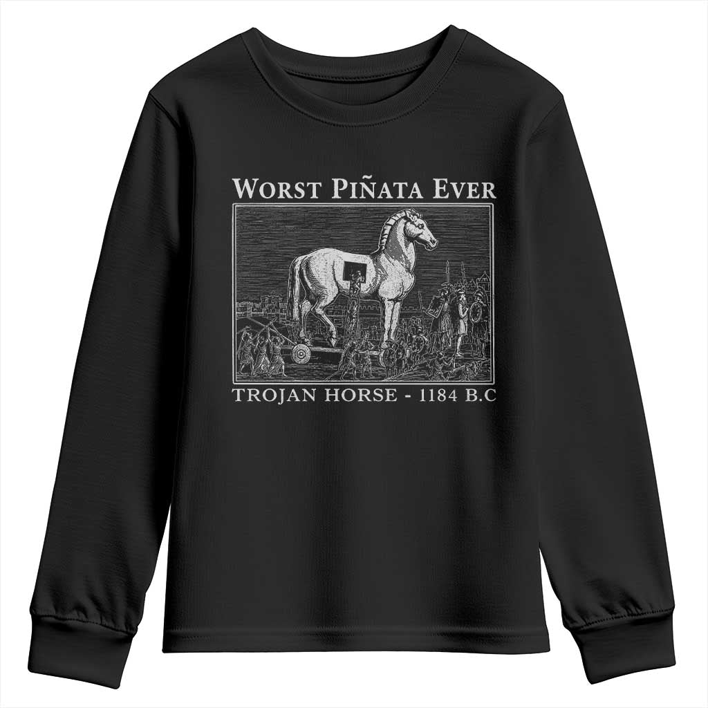 Worst Pinata Ever Trojan Horse Youth Sweatshirt Funny Greek Mythology History