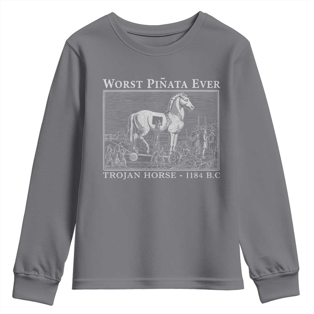 Worst Pinata Ever Trojan Horse Youth Sweatshirt Funny Greek Mythology History