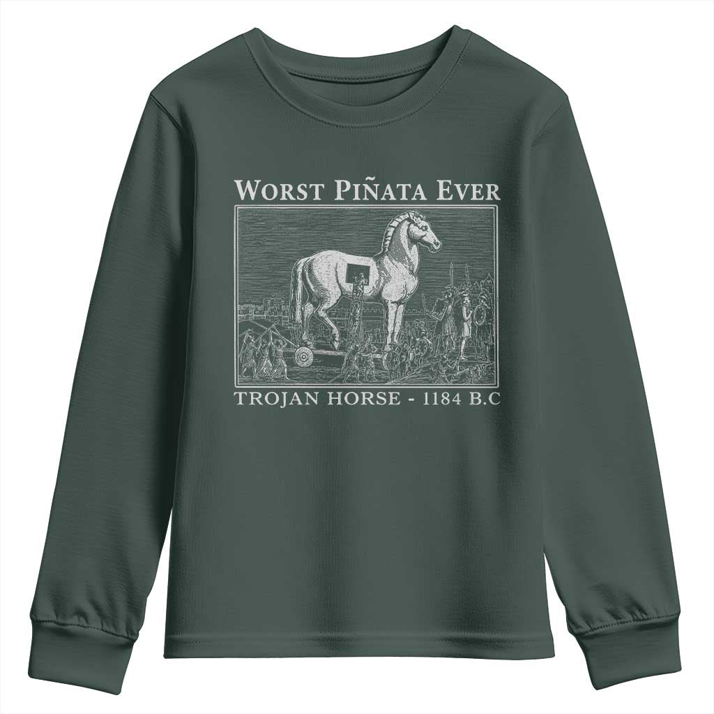 Worst Pinata Ever Trojan Horse Youth Sweatshirt Funny Greek Mythology History