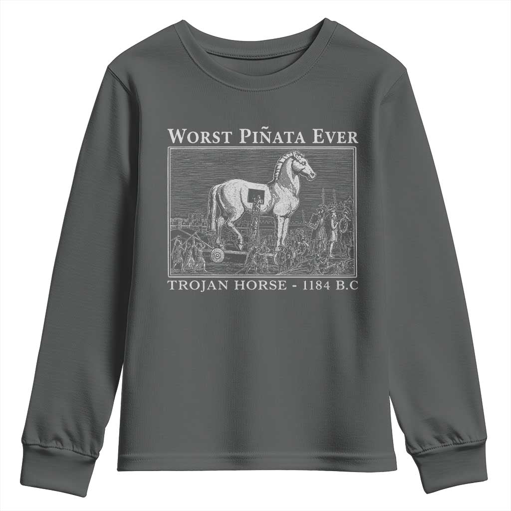Worst Pinata Ever Trojan Horse Youth Sweatshirt Funny Greek Mythology History