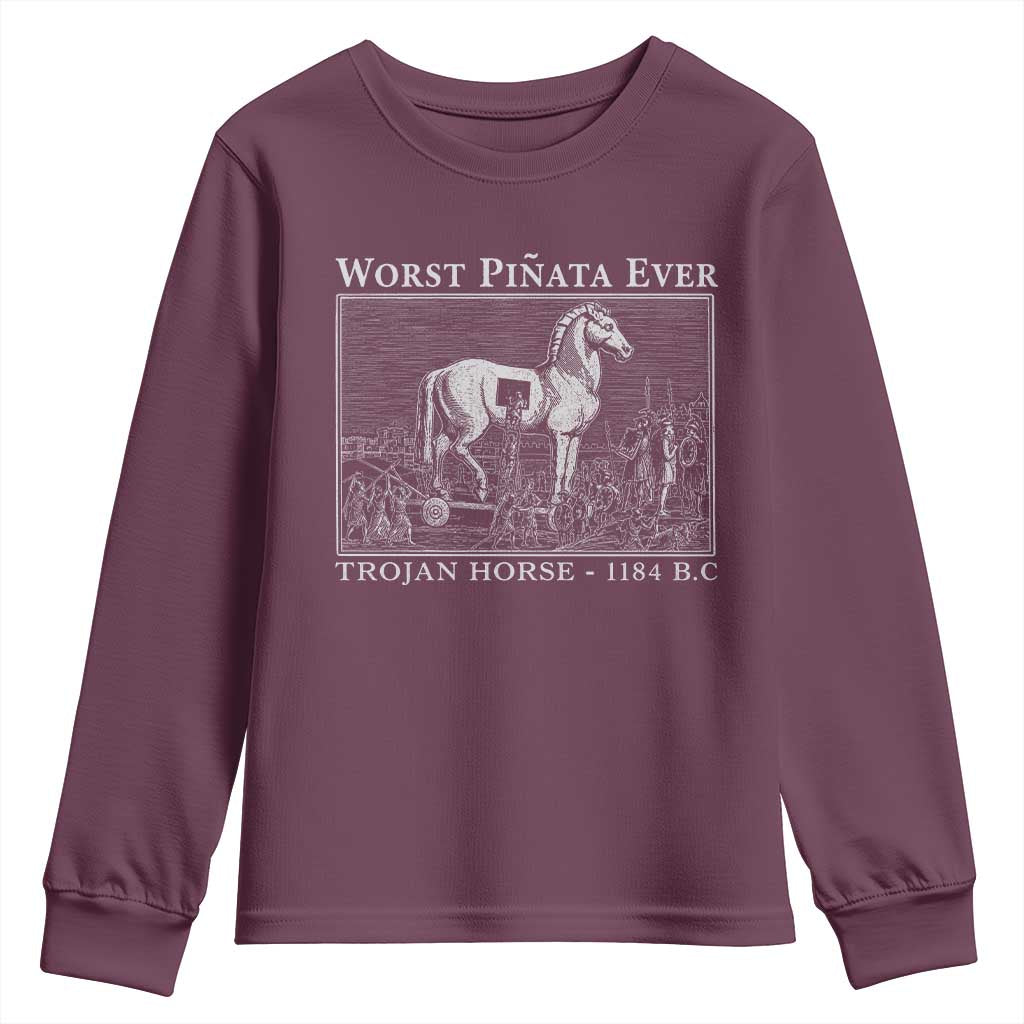 Worst Pinata Ever Trojan Horse Youth Sweatshirt Funny Greek Mythology History