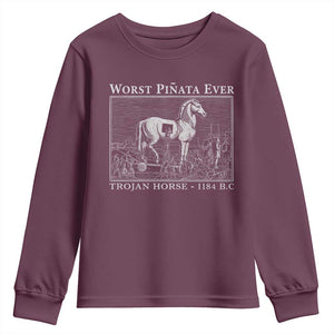 Worst Pinata Ever Trojan Horse Youth Sweatshirt Funny Greek Mythology History
