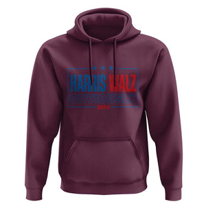 Kamala Walz Supporter Hoodie Harris Walz Obviously 2024 US Elections Star TS11 Maroon Print Your Wear