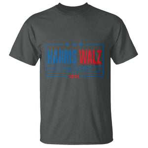 Kamala Walz Supporter T Shirt Harris Walz Obviously 2024 US Elections Star TS11 Dark Heather Print Your Wear