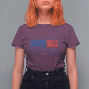 Kamala Walz Supporter T Shirt For Women Harris Walz Obviously 2024 US Elections Star TS11 Maroon Print Your Wear