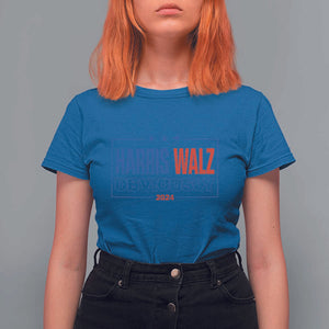 Kamala Walz Supporter T Shirt For Women Harris Walz Obviously 2024 US Elections Star TS11 Royal Blue Print Your Wear