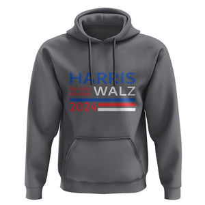 Harris Walz Hoodie We're Not Going Back 2024 Kamala For President TS11 Charcoal Print Your Wear