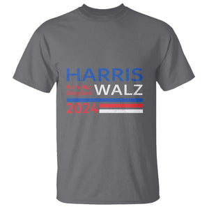 Harris Walz T Shirt We're Not Going Back 2024 Kamala For President TS11 Charcoal Print Your Wear