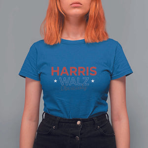 Kamala Walz Supporter T Shirt For Women Harris Walz Obviously 2024 US Presidential Election Star TS11 Royal Blue Print Your Wear
