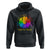 Harris Walz 2024 Hoodie Peace Love Equality Diversity Hope Rainbow Flower TS11 Black Print Your Wear