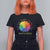 Harris Walz 2024 T Shirt For Women Peace Love Equality Diversity Hope Rainbow Flower TS11 Black Print Your Wear