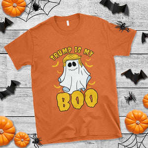Funny Trump Supporter 2024 T Shirt Trump Is My Boo Halloween Ghost Bat Blond Hair TS11 Orange Print Your Wear